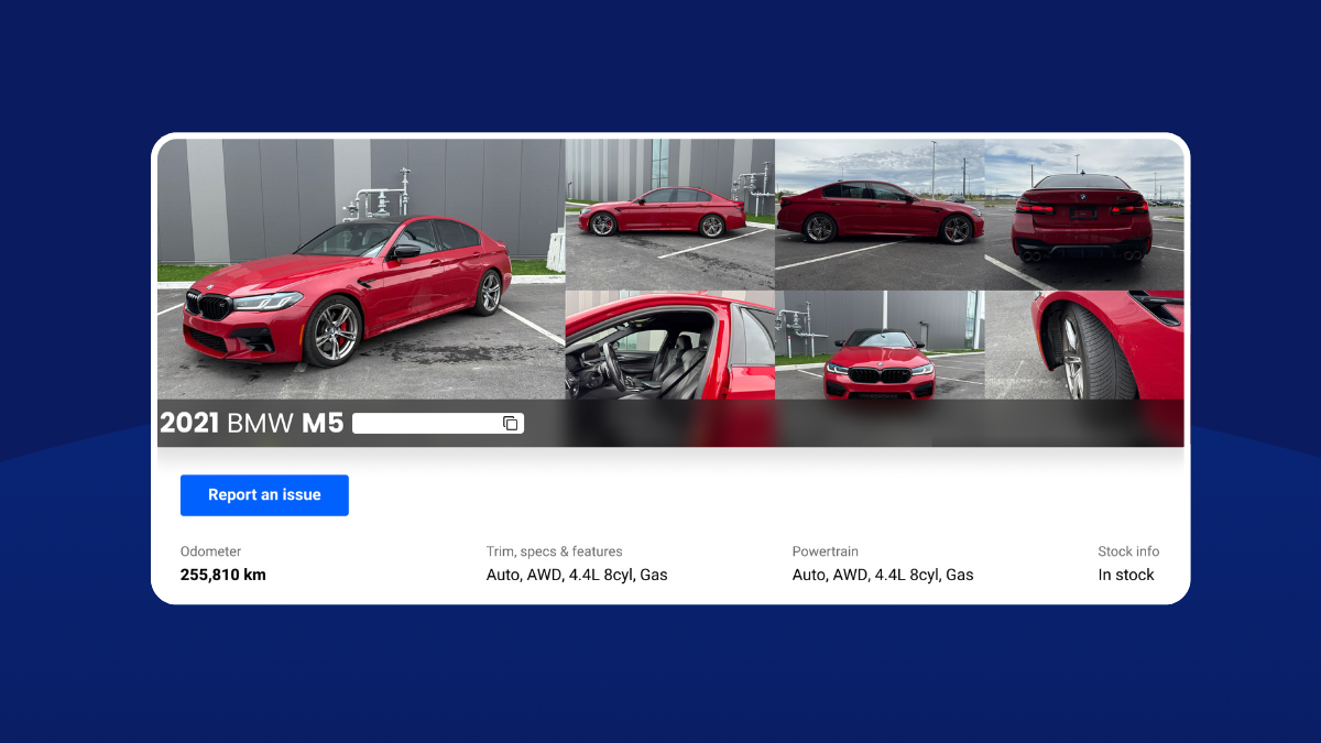 OPENLANE's Vehicle Details Page